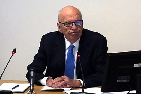 Rupert Murdoch durante su comparecencia en la comisin. | Afp