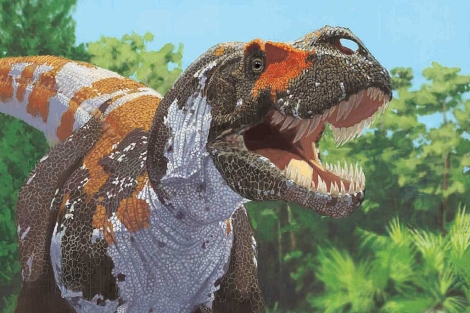 Recreacin de un 'Tyrannosaurus rex'. | AMNH/J. Brougham
