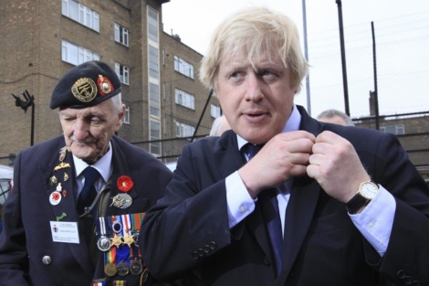 Boris Johnson, alcalde de Londres, en un acto con veteranos de la II Guerra Mundial. | Reuters