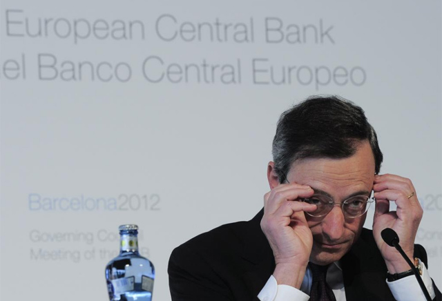 Intervencin de Draghi en Barcelona. | Afp