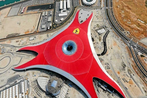 Imagen area del Parque Ferrari en Abu Dhabi.