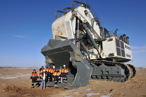 Excavadora en la mina de Ovoot Tolgoi (Fuente: SouthGobi Resources)