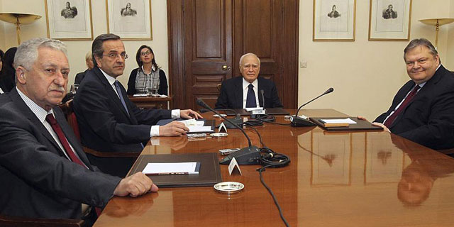 El presidente griego y los lderes polticos, reunidos en Atenas. | Efe