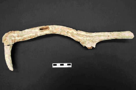 Elemento de recolección del Neolítico hallado en el yacimiento de Cabanes. | ELMUNDO.es