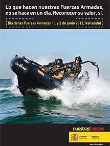 Cartel publicitario del Da de las Fuerzas Armadas.