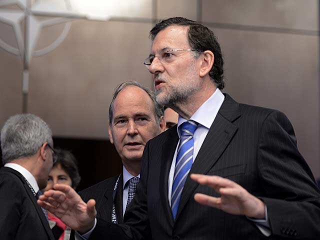 El presidente del Gobierno, Mariano Rajoy, a su llegada a la reunin de la cumbre de la OTAN. | Efe