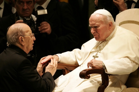 Marcial Maciel en una audiencia con el Papa Juan Pablo II. | Ap