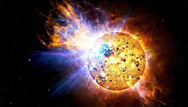 Recreación de una mega-fulguración en la estrella EV Lacertae | NASA