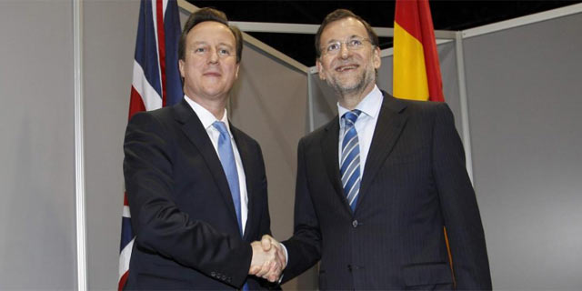 El primer ministro britnico, David Cameron, y el presidente espaol, Mariano Rajoy. | Reuters