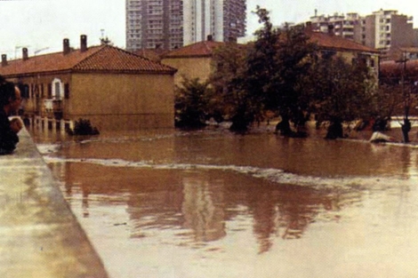Una de las zonas inundadas tras las lluvias de 1997. | E.M.