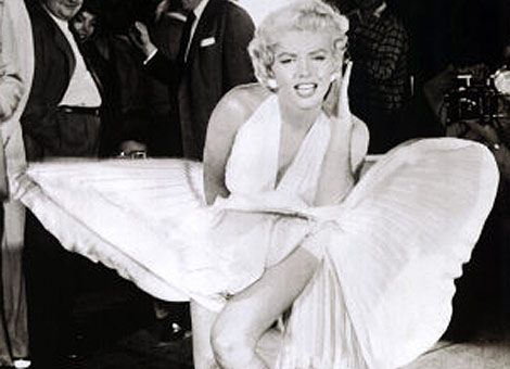 Marilyn Monroe, en la mtica escena de 'La tentacin vive arriba'.