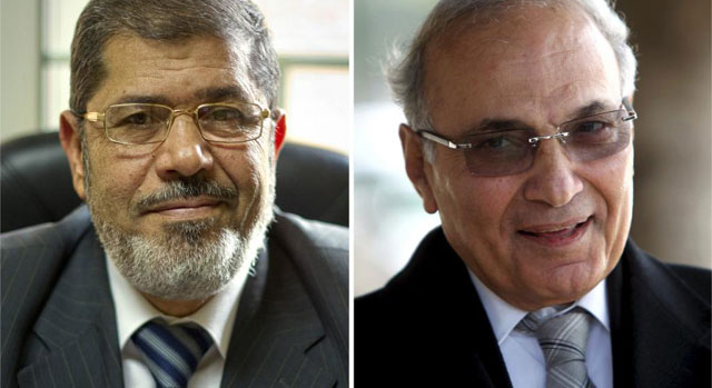 Los candidatos presidenciales egipcios Mohamed Mursi y Ahmed Shafik. | Afp