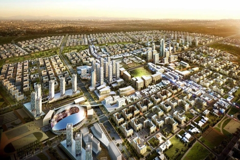 Grfico de la nueva ciudad que construir Corea del Sur en Bagdad. | Efe