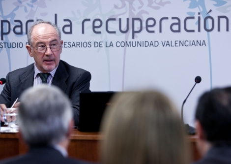 El ex presidente de Bankia, Rodrigo Rato, en una conferencia. | Vicent Bosch