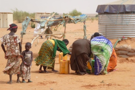 Malienses en el campamento de M'Bera en Mauritania. |  ACF-Francia