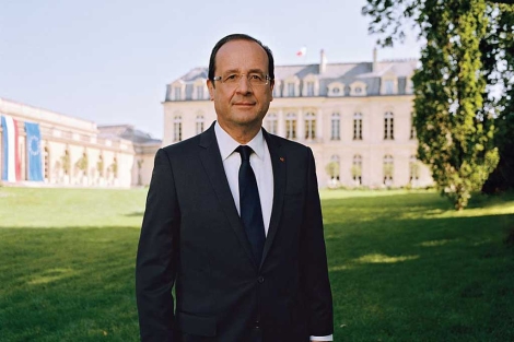 El presidente francs, Francois Hollande, en los jardines del Elseo, en Paris. | Afp