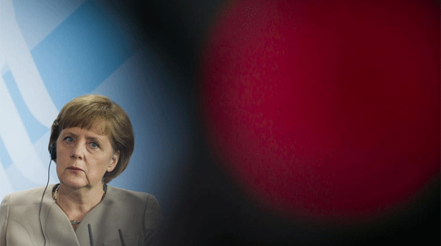 La canciller alemana, Angela Merkel, en rueda de prensa tras reunirse con el presidente de Per. | Reuters