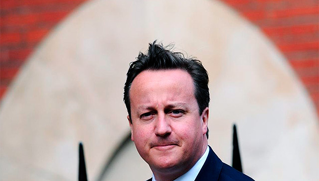 David Cameron, a su llegada a la comisión. | Afp