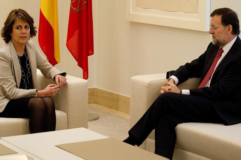 Yolanda Barcina, con Mariano Rajoy. | Alberto Cullar