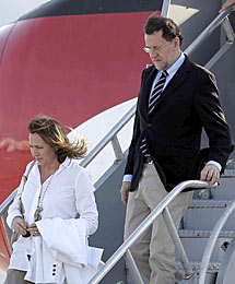 Rajoy, a su llegada a Mxico. | Efe