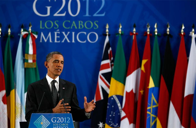 Obama, durante la rueda de prensa de anoche en el G20. | Efe