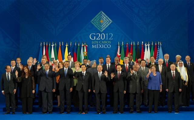 Los lderes mundiales en la cumbre del G-20 en Los Cabos, Mxico. | Afp
