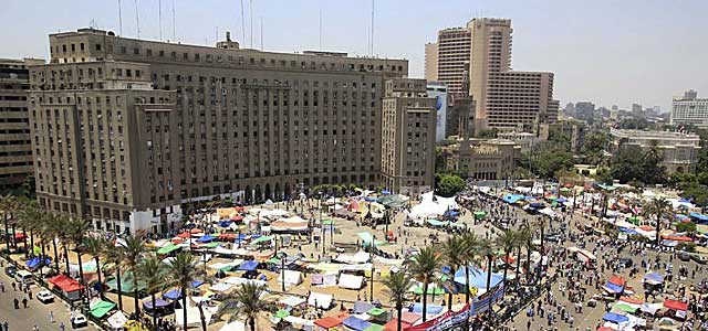 Vista general de la plaza Tahrir, en El Cairo, este viernes. | Efe
