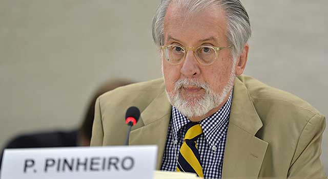 El presidente de la comisin investigadora creada por la ONU, Paulo Pinheiro. | Efe