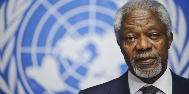 Kofi Annan fue nombrado enviado especial de la ONU para el conflicto sirio. | Afp