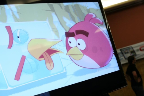 Imagen con Angry Birds en la feria Gamelab. | EL MUNDO
