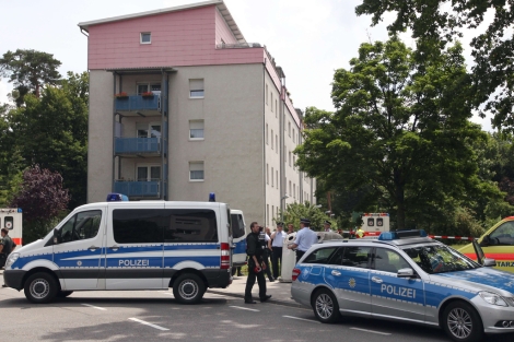 Las fuerzas especiales de la polica en Karlsruhe. | Afp