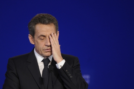 El ex presidente francs Nicolas Sarkozy durante la campaa presidencial. | E.M