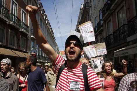 Trabajadores portugueses protestan en Lisboa. | Reuters