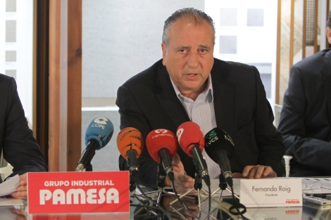 Fernando Roig, durante la rueda de prensa del Grupo Pamesa. | Eugenio Torres