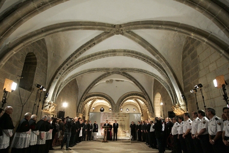 Sala Sinodal del Palacio de Gelmrez, donde Rajoy entreg el Cdice. | R. Gonzlez