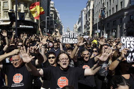 Manifestacin de funcionarios, en el centro de Madrid. | Alberto Di Lolli