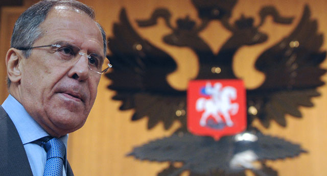 El ministro de Exteriores ruso, Sergei Lavrov, en una rueda de prensa en Moscú. | Afp