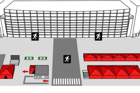 Plano de los exteriores del estadio Bernabu | E. M