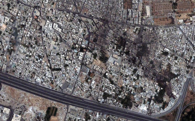 Imagen del barrio de Qabun, en Damasco, de los efectos de la violencia registrada. | Efe