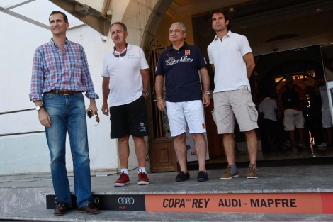 El Prncipe junto a Javier Sanz (RCNP), Antonio Nuez (Mapfre) y Pepe Soler (Audi)