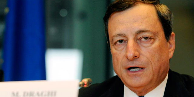 Mario Draghi, presidente del Banco Central Europeo, en una comparecencia pblica. | Afp