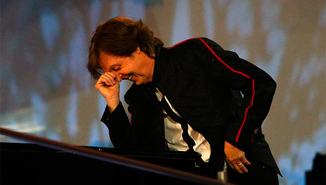 Paul McCartney, durante la ceremonia.