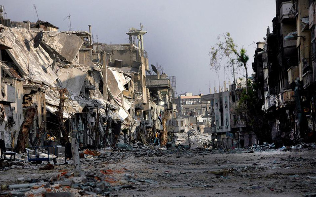 Una zona destruida en el rea Al Karbise, en la provincia de Homs. | Efe