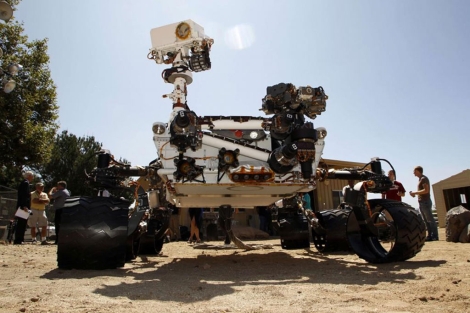 Reproduccin del rover 'Curiosity' que llegar a Marte en agosto. | Reuters