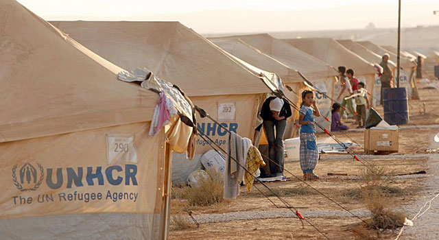 Refugiados sirios en un campamento jordano. | Efe