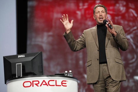 Larry Ellison, fundador de Oracle, durante el Oracle OpenWorld 2011
