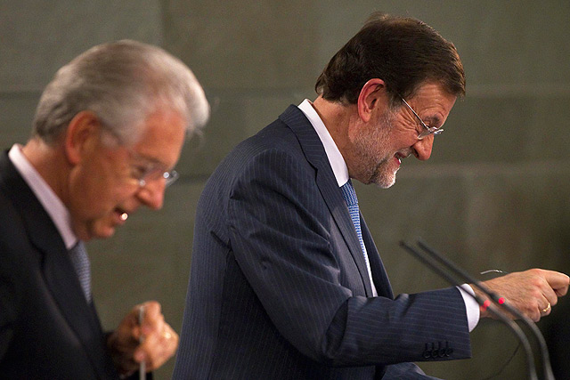 Monti cerr el viernes en Madrid su gira europea, en el acoso de los mercados a Italia y Espaa. | Reuters
