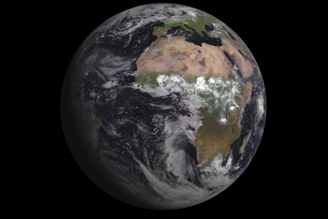 Imagen enviada por el satlite Meteosat 3 europeo. | ESA