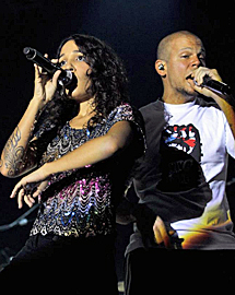 Calle 13 durante una de sus actuaciones
