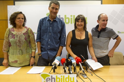 Gartzia, Matute, Ugarteburu y Murgia en la rueda de prensa. | Iaki Andrs